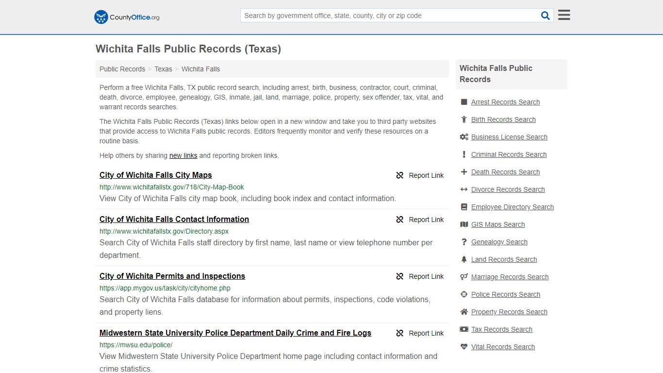 Public Records - Wichita Falls, TX (Business, Criminal ...