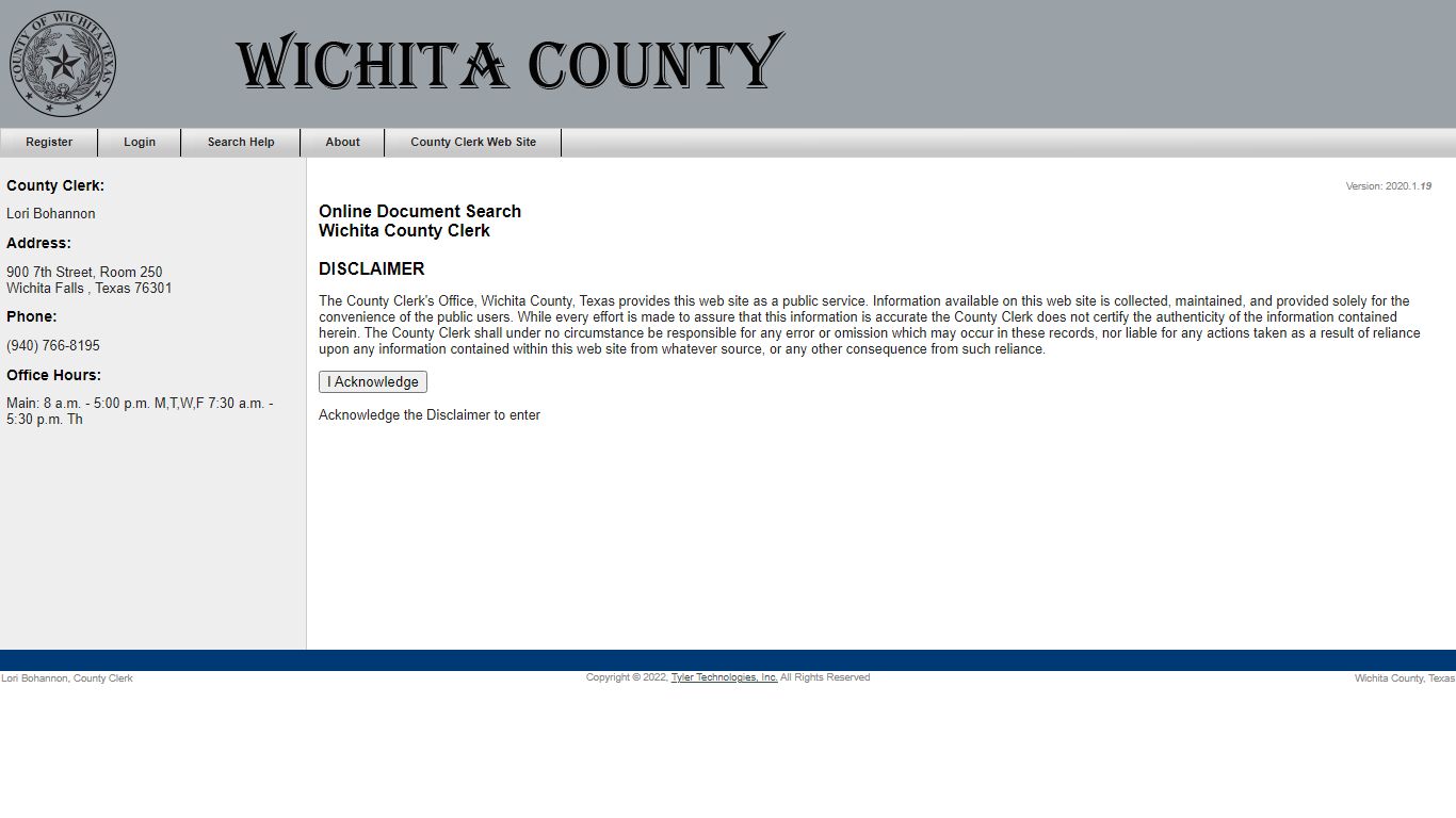 Wichita County County Clerk Online Document Search