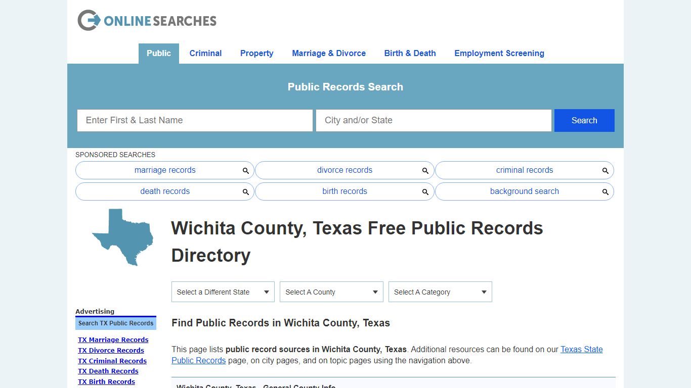 Wichita County, Texas Public Records Directory